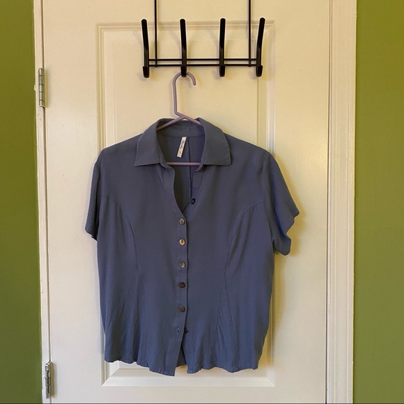 Blue collared tshirt - Picture 1 of 2